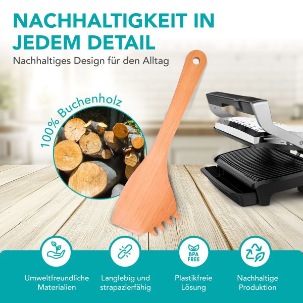 OptiSpatel® | Pfannenwender aus Buchenholz für Tefal OptiGrill & OptiGrill XL