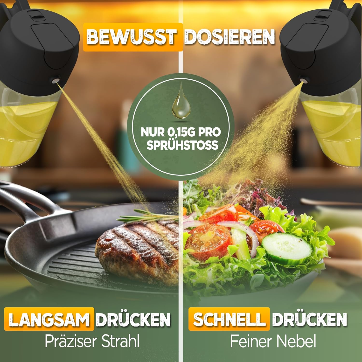 KNUSPERLIEBE® 2-in-1 Ölsprüher und Ölspender